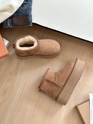 UGG Australia США Mini Platform Сhestnut Уггі міні платформа руді рижі замшеві Австралія - Розмір 35 (US 4) 2111786 фото