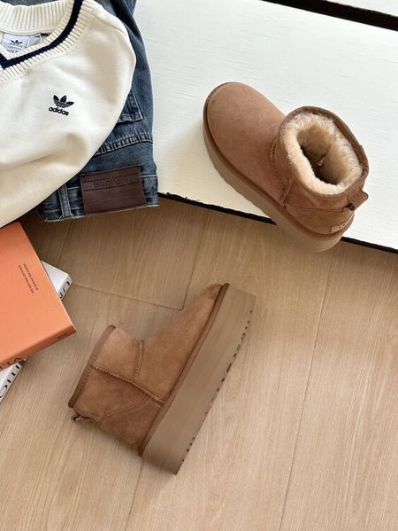 UGG Australia США Mini Platform Сhestnut Уггі міні платформа руді рижі замшеві Австралія - Розмір 35 (US 4) 2111786 фото