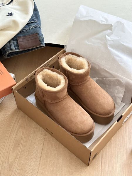 UGG Australia США Mini Platform Сhestnut Уггі міні платформа руді рижі замшеві Австралія - Розмір 35 (US 4) 2111786 фото