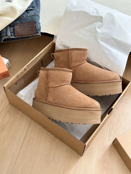 UGG Australia США Mini Platform Сhestnut Уггі міні платформа руді рижі замшеві Австралія - Розмір 35 (US 4) 2111786 фото