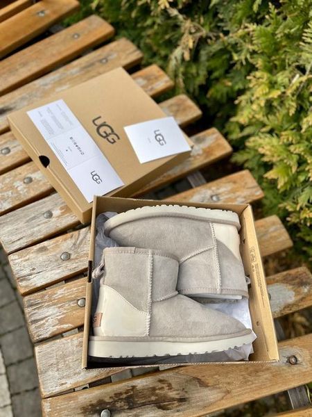 UGG Australia США Classic Mini Light Grey Metallic II світло сірі натуральні зимові Угг Австралія - Розмір 35 (US 4) 2111412 фото