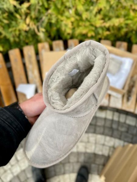 UGG Australia США Classic Mini Light Grey Metallic II світло сірі натуральні зимові Угг Австралія - Розмір 35 (US 4) 2111412 фото