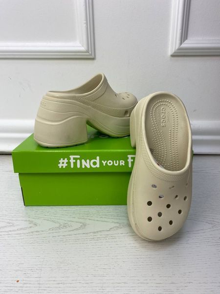 Crocs SIREN Clog Platform Оригінал Крокс на платформі Bone Бежеві Women Sabo Сабо США - Чоловічі та Жіночі - 36 (Стопа 22.5-23.2см) M4/W6 9977429 фото