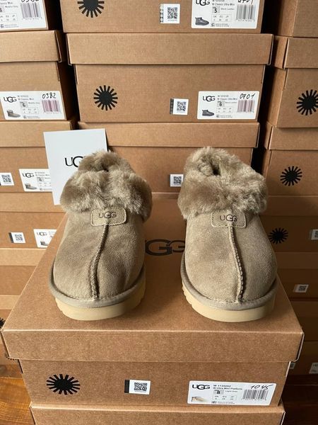 UGG Australia США Slipper Coquette Khaki Уггі з хутром хакі замшеві Австралія - Розмір 35 (US 4) 2110100961 фото