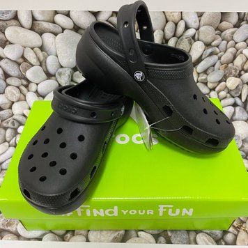 Crocs Оригінал Classic &trade; Platform Clog Black Жіночі Крокс США (206750) - 36 (Стопа 22.5-23.2см) M4/W6 100718 фото