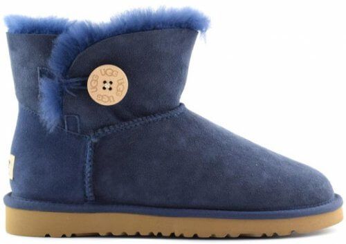 UGG Australia США Mini Bailey Button II Синий цільна овчина мини Угг Австралия - Розмір 35 (US 4) 2110298 фото