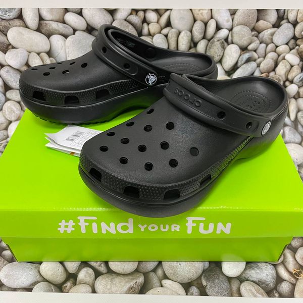 Crocs Оригінал Classic ™ Platform Clog Black Жіночі Крокс США (206750) - 36 (Стопа 22.5-23.2см) M4/W6 100718 фото