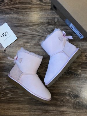 UGG Australia США Mini Bailey Bow II Pink натуральні міні Угг Австралия - Розмір 35 (US 4) 2110921 фото