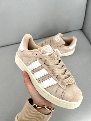 США Adidas Campus Beige/White жіночі, чоловічі шкіряні якісні кросівки Адідас Кампус бежеві - Розмір 36 (US 5) 11167539 фото