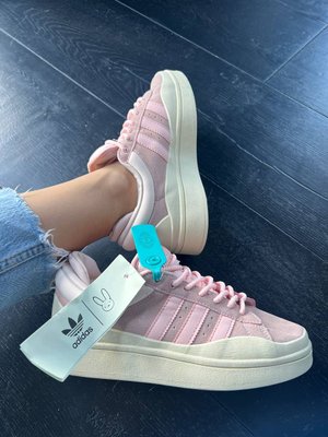 США Adidas Campus x Bad Bunny Pink жіночі шкіряні якісні кросівки Адідас Кампус рожеві - Розмір 36 (US 5) 11167439 фото