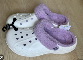 Crocs Оригінал Classic Baya Lined Fuzz-Strap Clogs Unisex White Білі Шльопанці Крокс Оригінал США (206772) - 36 (Стопа 22.5-23.2см) M4/W6 112643 фото