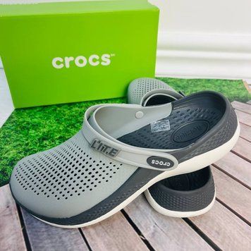 Crocs Оригінал LiteRide 360 &trade; біла підошва Light Grey Slate Grey 2022 Чоловічі Жіночі Сабо Крокс США (204592-28) - 36 (Стопа 22.5-23.2см) M4/W6 104355 фото