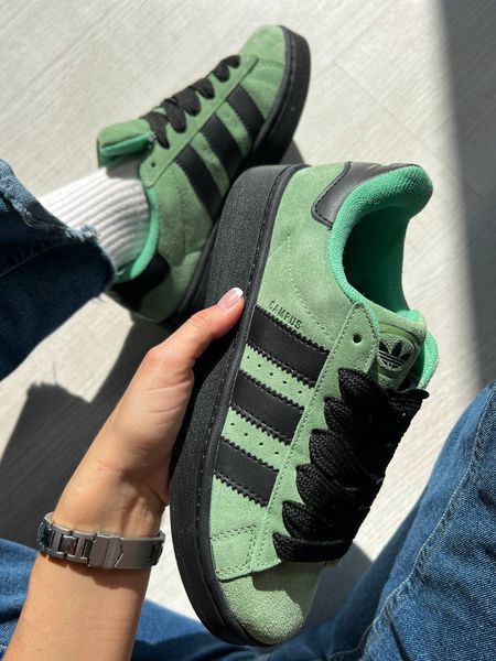 США Adidas Campus 00s TURQUOISE жіночі, чоловічі шкіряні якісні кросівки Адідас Кампус чорні зелені - Розмір 36 (US 5) 11167689 фото