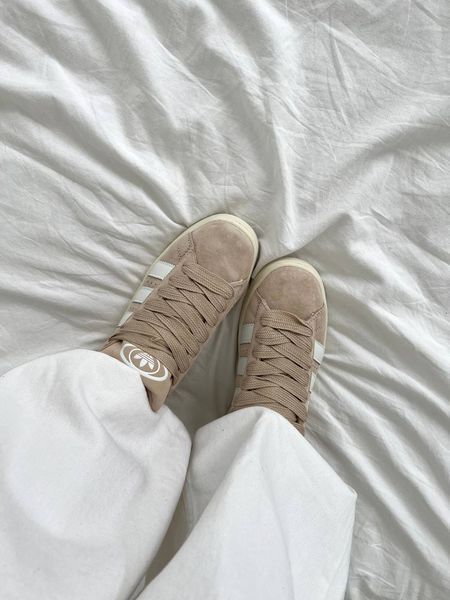 США Adidas Campus Beige/White жіночі, чоловічі шкіряні якісні кросівки Адідас Кампус бежеві - Розмір 36 (US 5) 11167539 фото