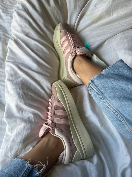 США Adidas Campus x Bad Bunny Pink жіночі шкіряні якісні кросівки Адідас Кампус рожеві - Розмір 36 (US 5) 11167439 фото