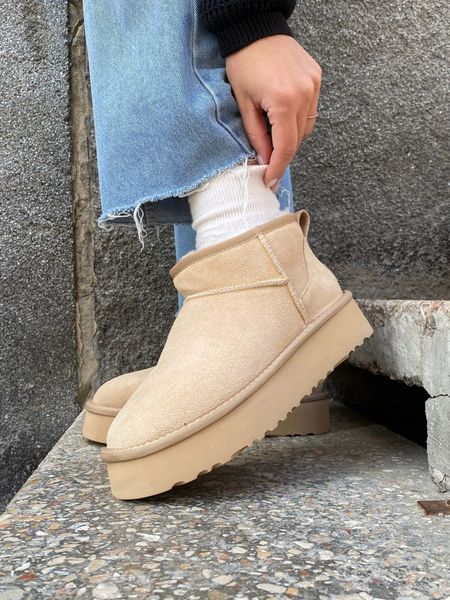 UGG Australia США Ultra Mini Platform Beige Sand Уггі ультра міні платформа беж бежеві пісок замшеві Австралія - Розмір 35 (US 4) 2111676 фото