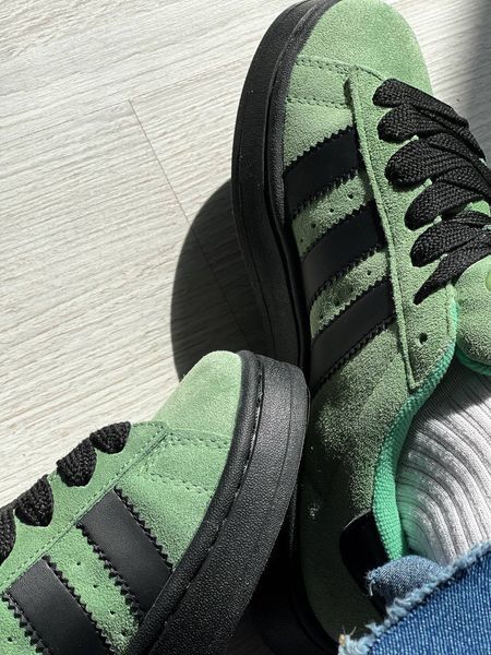 США Adidas Campus 00s TURQUOISE жіночі, чоловічі шкіряні якісні кросівки Адідас Кампус чорні зелені - Розмір 36 (US 5) 11167689 фото