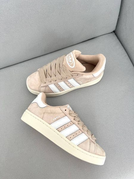 США Adidas Campus Beige/White жіночі, чоловічі шкіряні якісні кросівки Адідас Кампус бежеві - Розмір 36 (US 5) 11167539 фото