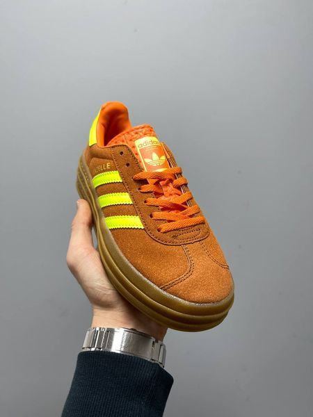 США Adidas Gazelle Bold Orange Platform жіночі шкіряні якісні кросівки Адідас Газель Платформа помаранчеві 0320 - Розмір 36 (US 5) 11168089 фото