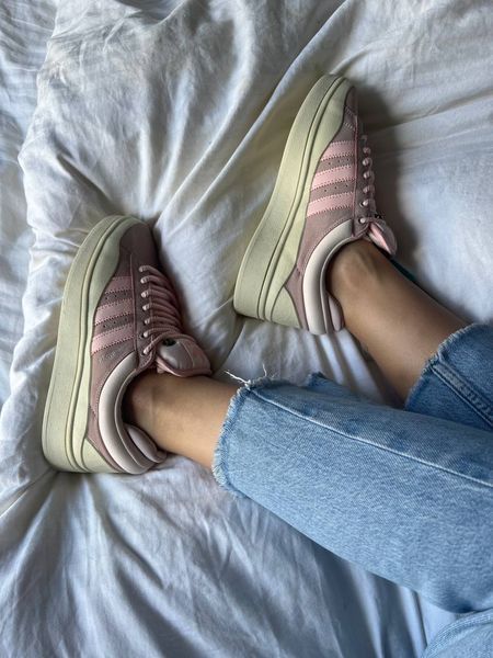 США Adidas Campus x Bad Bunny Pink жіночі шкіряні якісні кросівки Адідас Кампус рожеві - Розмір 36 (US 5) 11167439 фото