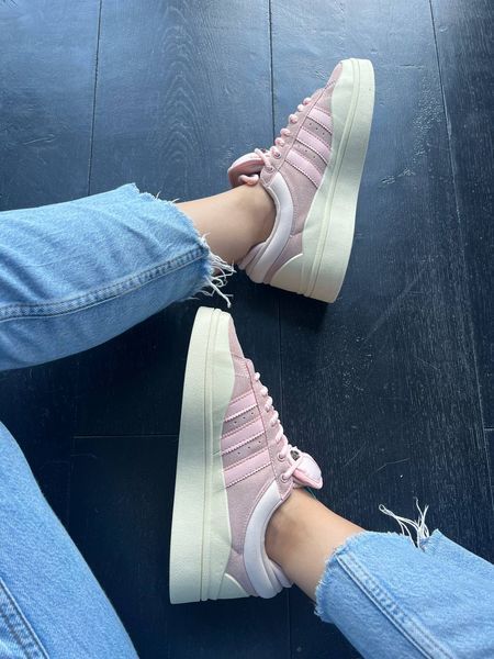 США Adidas Campus x Bad Bunny Pink жіночі шкіряні якісні кросівки Адідас Кампус рожеві - Розмір 36 (US 5) 11167439 фото
