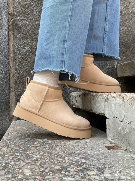 UGG Australia США Ultra Mini Platform Beige Sand Уггі ультра міні платформа беж бежеві пісок замшеві Австралія - Розмір 35 (US 4) 2111676 фото