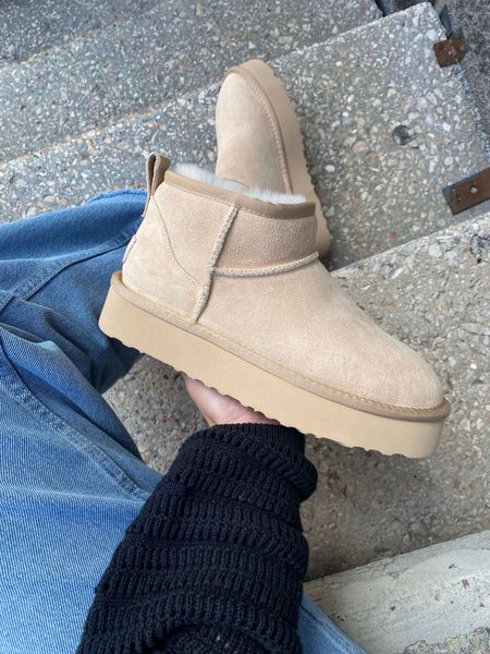 UGG Australia США Ultra Mini Platform Beige Sand Уггі ультра міні платформа беж бежеві пісок замшеві Австралія - Розмір 35 (US 4) 2111676 фото