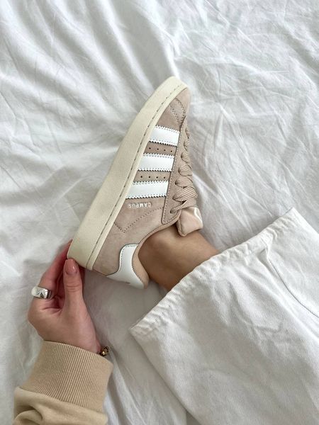 США Adidas Campus Beige/White жіночі, чоловічі шкіряні якісні кросівки Адідас Кампус бежеві - Розмір 36 (US 5) 11167539 фото