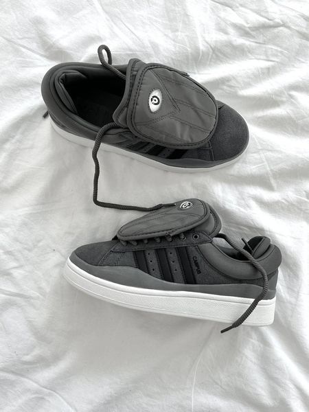 США Adidas Campus xx BAD BUNNY Graphite жіночі, чоловічі шкіряні якісні кросівки Адідас Кампус сірі - Розмір 36 (US 5) 11167489 фото