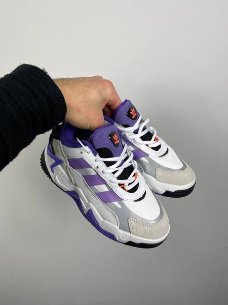 США Adidas Niteball Violet White жіночі, чоловічі шкіряні якісні кросівки Адідас Найтбо фіолетові білі - Розмір 36 (US 5) 11167839 фото