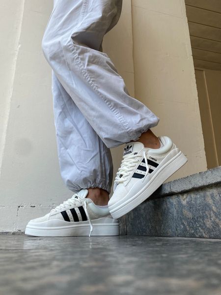 США Adidas Campus x Bad Bunny White/Black жіночі, чоловічі шкіряні якісні кросівки Адідас - Розмір 36 (US 5) 11167389 фото