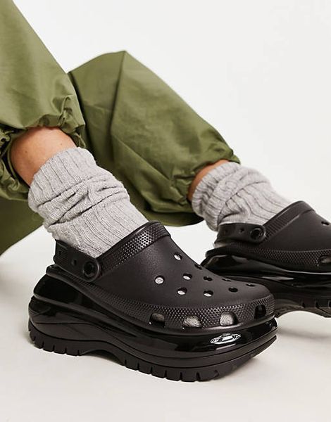 Crocs Оригінал Mega Crush Clog Black Women Sabo крокс сабо Оригінал США (207988-3) - 36 (Стопа 22.5-23.2см) M4/W6 114324 фото