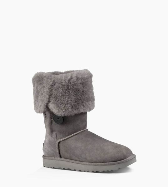 UGG Australia США Tall Triplet Button II Серый цільна овчина Угг Австралия - Розмір 35 (US 4) 2110573 фото