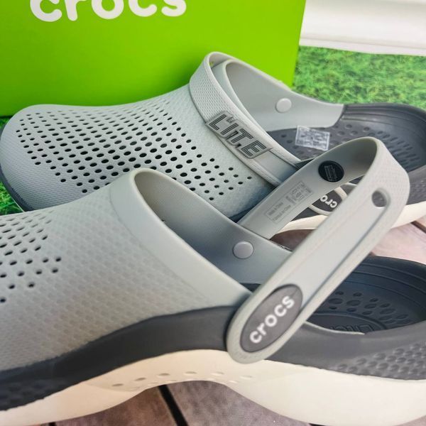 Crocs Оригінал LiteRide 360 &trade; біла підошва Light Grey Slate Grey 2022 Чоловічі Жіночі Сабо Крокс США (204592-28) - 36 (Стопа 22.5-23.2см) M4/W6 104355 фото