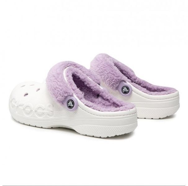 Crocs Оригінал Classic Baya Lined Fuzz-Strap Clogs Unisex White Білі Шльопанці Крокс Оригінал США (206772) - 36 (Стопа 22.5-23.2см) M4/W6 112643 фото
