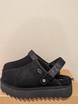 UGG Australia США Lanah Clog Black Platform Уггі сандалі з хутром на платформі чорні замшеві Австралія - Розмір 35 (US 4) 2110100865 фото