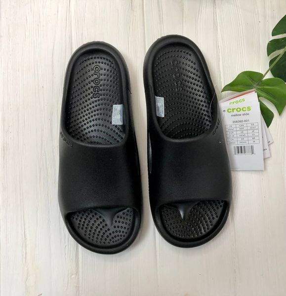 Crocs Оригінал Classic Слайди Crocs Mellow Slide Black (Чорні) Крокс США (1670855291) - 36 (Стопа 22.5-23.2см) M4/W6 114529 фото