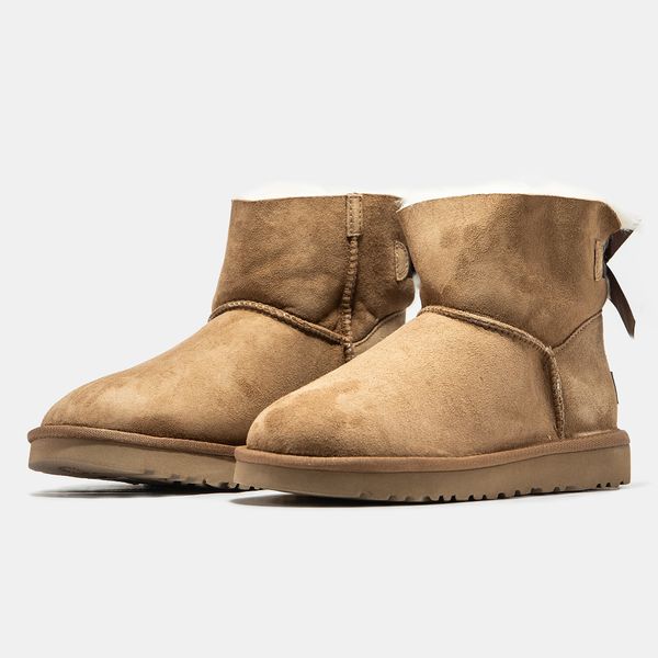 UGG Australia США Mini Bailey Bow II Chestnut натуральні зимові міні Угг Австралія Бант Рудий - Розмір 35 (US 4) 2111610 фото