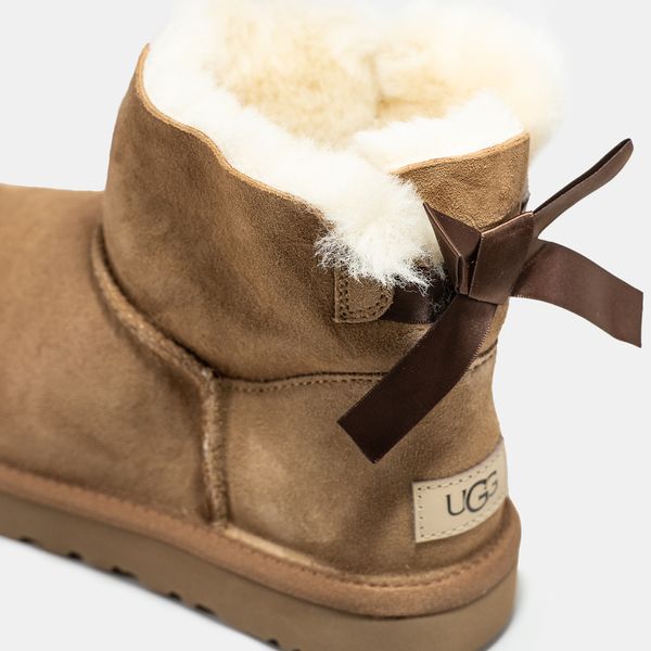 UGG Australia США Mini Bailey Bow II Chestnut натуральні зимові міні Угг Австралія Бант Рудий - Розмір 35 (US 4) 2111610 фото