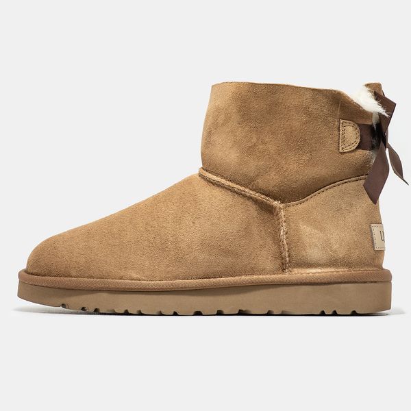 UGG Australia США Mini Bailey Bow II Chestnut натуральні зимові міні Угг Австралія Бант Рудий - Розмір 35 (US 4) 2111610 фото