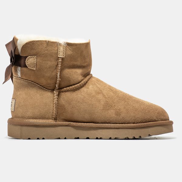 UGG Australia США Mini Bailey Bow II Chestnut натуральні зимові міні Угг Австралія Бант Рудий - Розмір 35 (US 4) 2111610 фото