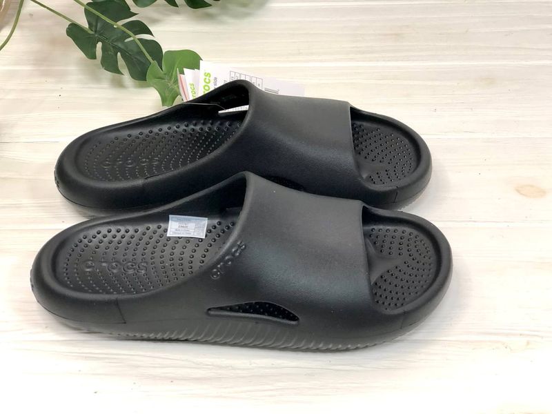 Crocs Оригінал Classic Слайди Crocs Mellow Slide Black (Чорні) Крокс США (1670855291) - 36 (Стопа 22.5-23.2см) M4/W6 114529 фото