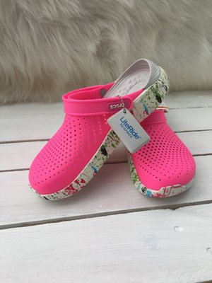 Crocs Оригінал LiteRide ™ Clog рожеві та кольорова підошва Жіночі Крокс США (204592-14) - 36 (Стопа 22.5-23.2см) M4/W6 103274 фото