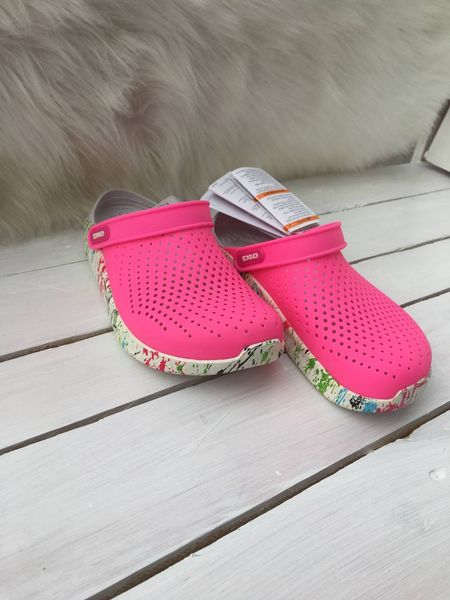 Crocs Оригінал LiteRide ™ Clog рожеві та кольорова підошва Жіночі Крокс США (204592-14) - 36 (Стопа 22.5-23.2см) M4/W6 103274 фото