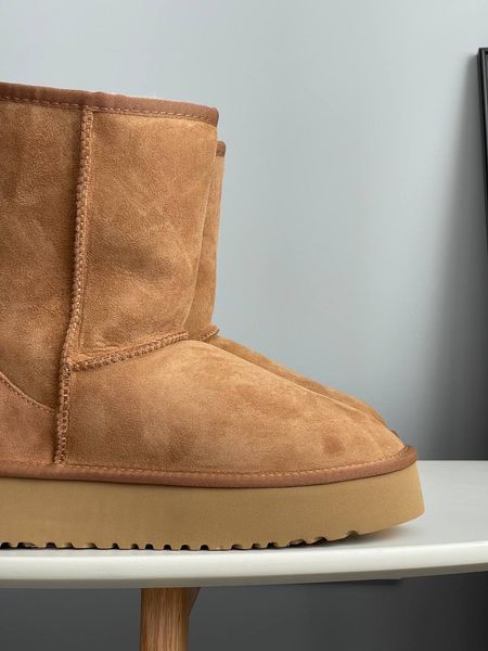 UGG Australia Classic Short II Platform Chestnut Руді Рижі короткі середні уггі замш цільна овчина Угг Австралія - Розмір 35 (US 4) 2110100467 фото