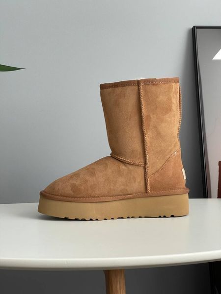 UGG Australia Classic Short II Platform Chestnut Руді Рижі короткі середні уггі замш цільна овчина Угг Австралія - Розмір 35 (US 4) 2110100467 фото