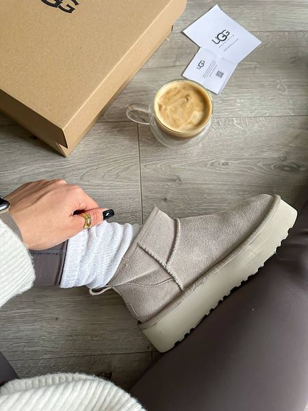 UGG Australia США Ultra Mini Platform Light Grey Уггі ультра міні платформа світло сірі замшеві Австралія - Розмір 35 (US 4) 2111753 фото