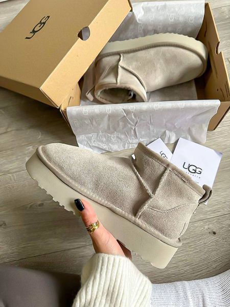 UGG Australia США Ultra Mini Platform Light Grey Уггі ультра міні платформа світло сірі замшеві Австралія - Розмір 35 (US 4) 2111753 фото