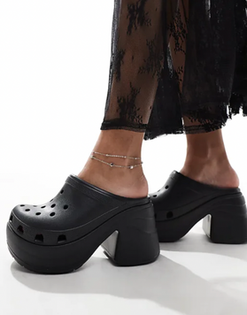 Crocs SIREN Clog Platform Оригінал Крокс на платформі Black Чорні Women Sabo Сабо США - Чоловічі та Жіночі - 36 (Стопа 22.5-23.2см) M4/W6 9977437 фото