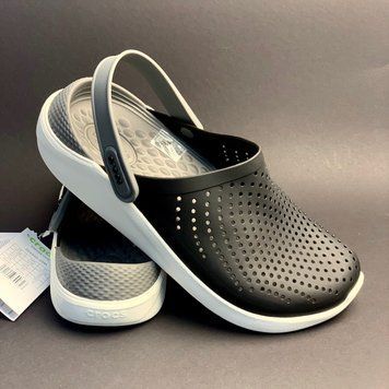 Crocs Оригінал LiteRide&trade; Clog Чорні /Сірі Чоловічі та Жіночі Крокс США (204592) - 36 (Стопа 22.5-23.2см) M4/W6 100082 фото
